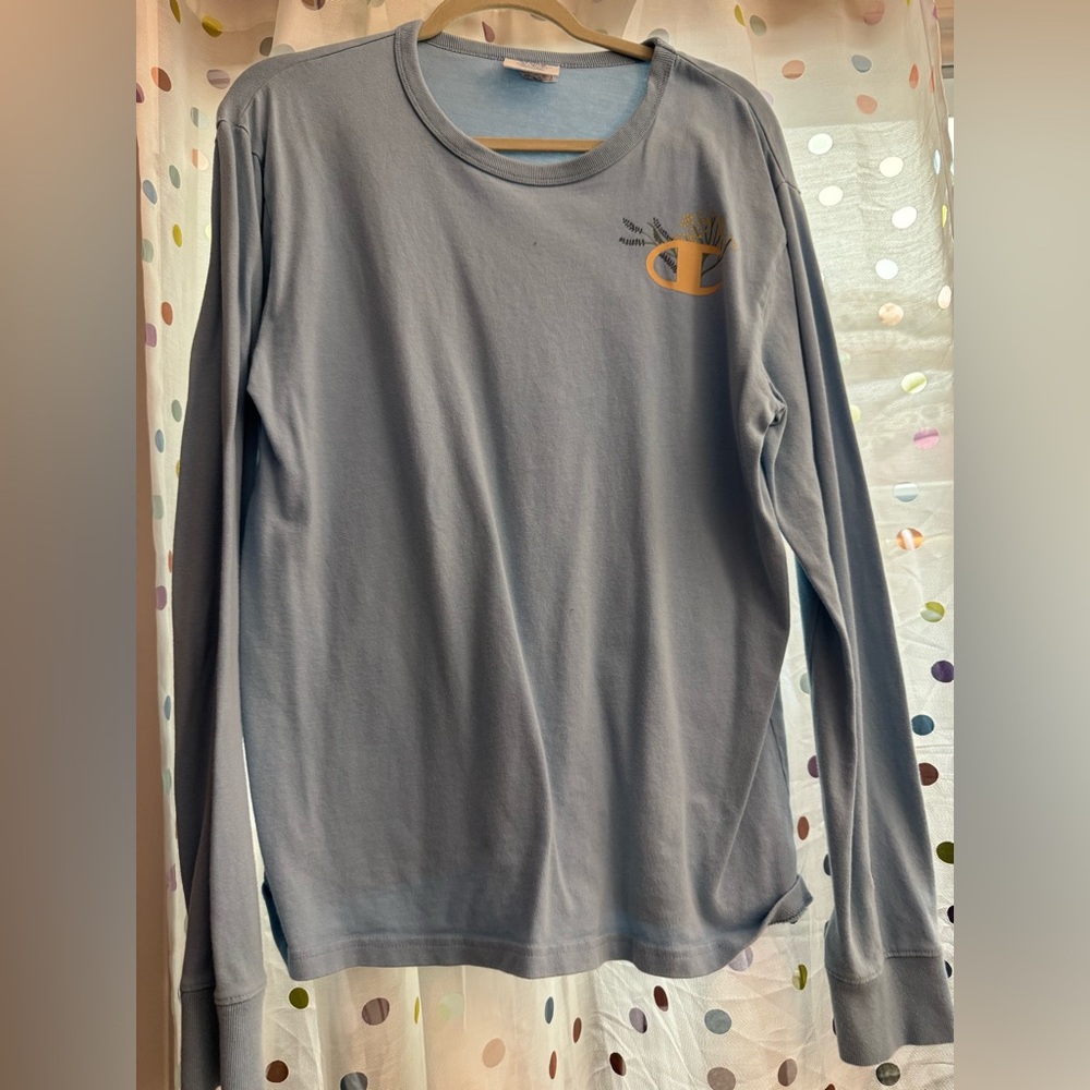 Light blue champion long sleeve, barely worn, like new